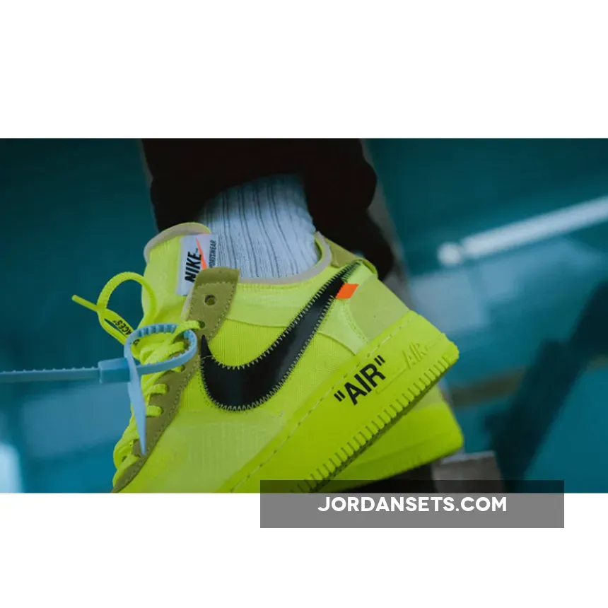 Nike Air Force 1 Low Off-White Volt - nike air force 1 neon