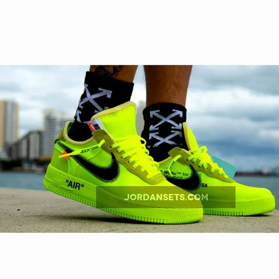 Nike Air Force 1 Low Off-White Volt - nike air force 1 neon