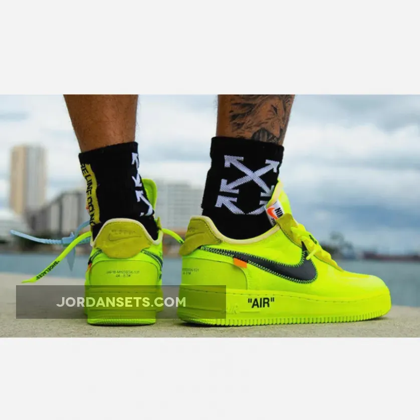 Nike Air Force 1 Low Off-White Volt - nike air force 1 neon