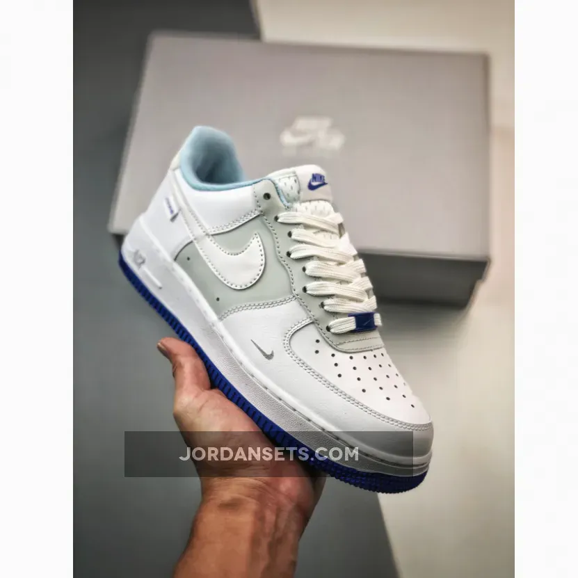 Nike Air Force 1 White/Sport Blue #grey white and blue air force ones