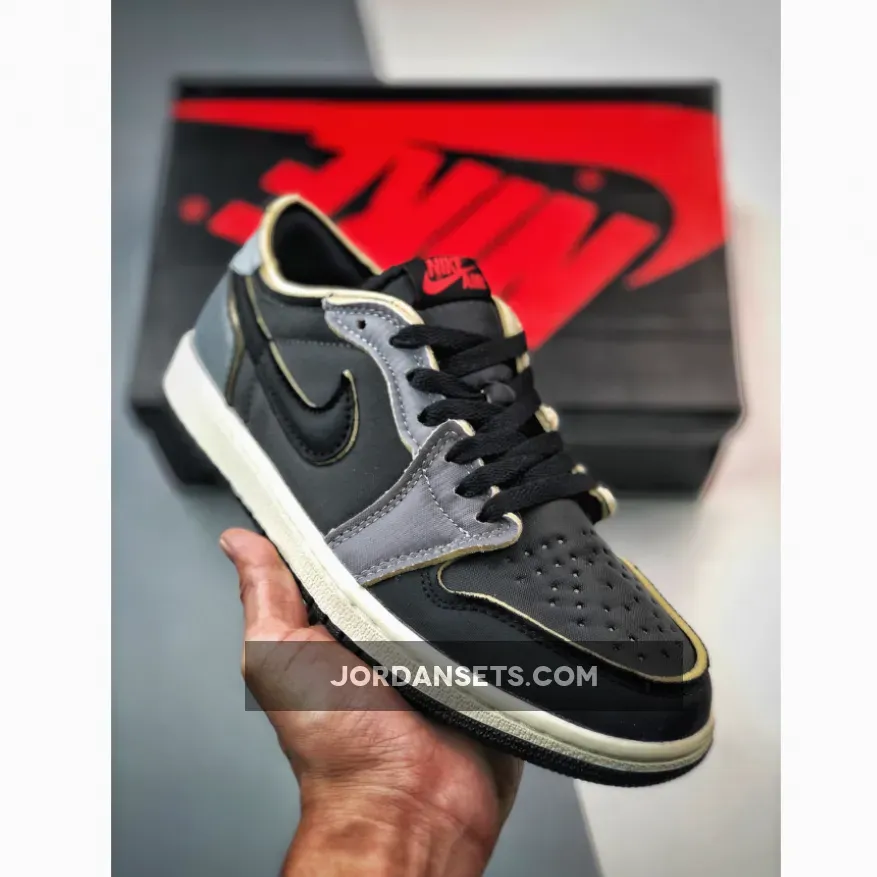 Air Jordan 1 Low OG EX Black/Dark Smoke Grey DV0982-006 #jordan 1 low black and smoke grey