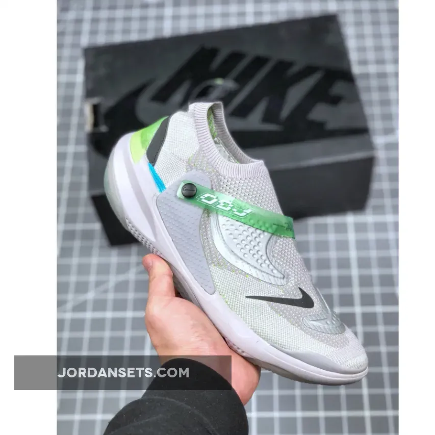 Nike OBJ Joyride Flyknit Atmosphere Grey/Lime Blast Running Shoe