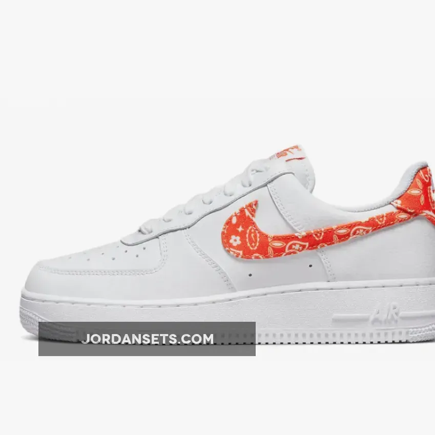 Nike Air Force 1 Low Orange Paisley DJ9942-102 #nike air force 1 orange swoosh