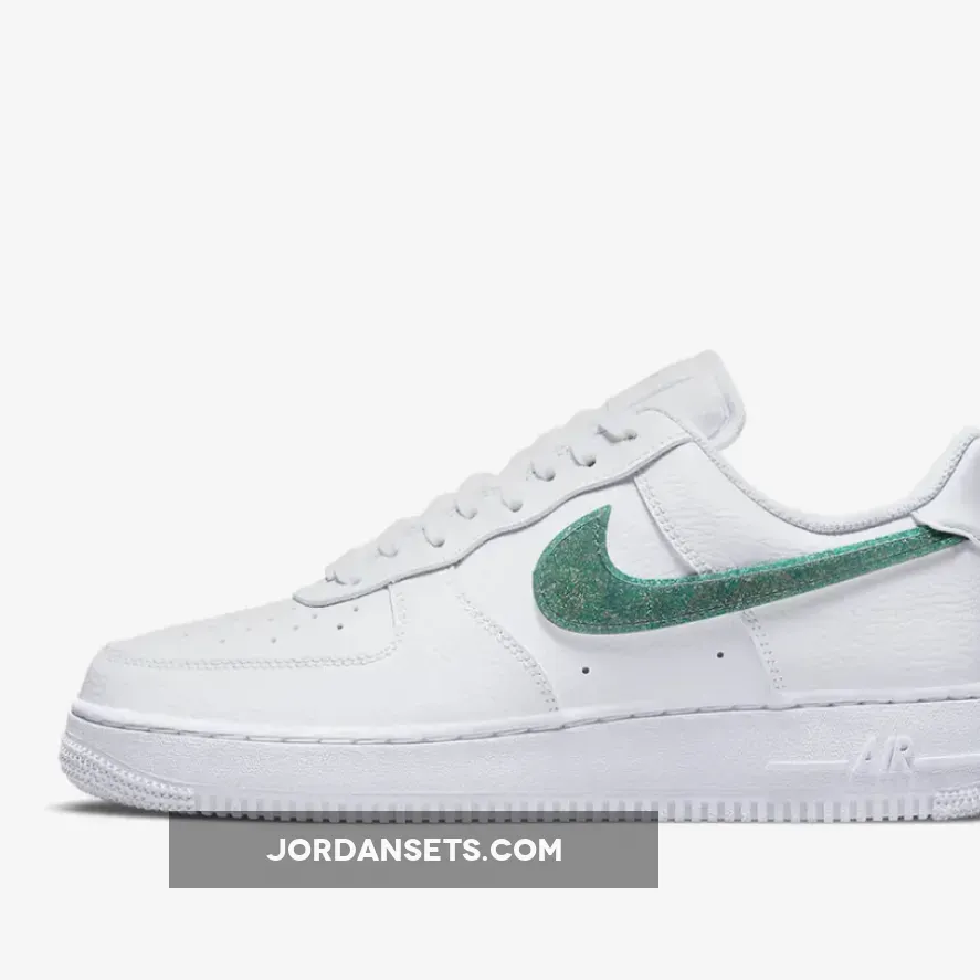 Nike Air Force 1 Low Glitter Swoosh Green White DH4407-100 #nikes with green swoosh