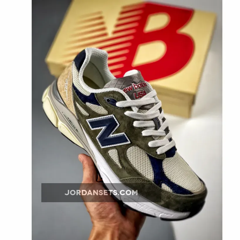 New Balance 990v3 'Olive' Grey/Blue M990TO3 #new balances 990v3