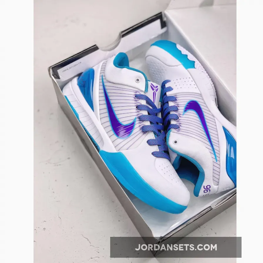 Nike Kobe 4 Protro ‘Draft Day’ White/Orion Blue-Varsity Purple | kobe 4 purple