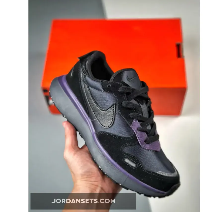 Nike Phoenix Waffle Black Purple FJ1409-001 Discount