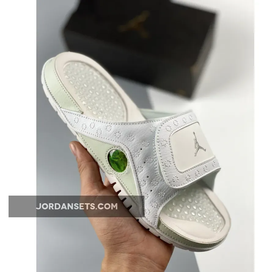 Jordan Hydro 13 Slide White/Metallic Silver 684915-100 Outlet