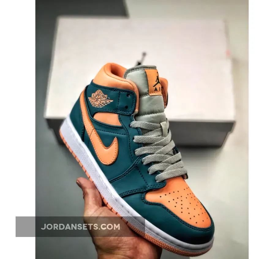 Air Jordan 1 Mid 'Dark Teal Green' BQ6472-308 #jordan teal