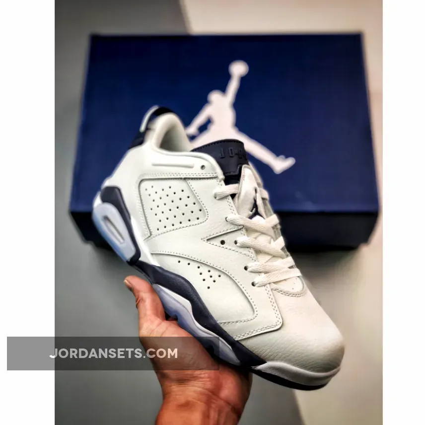Air Jordan 6 Low White/Midnight Navy 1680452566 Outlet