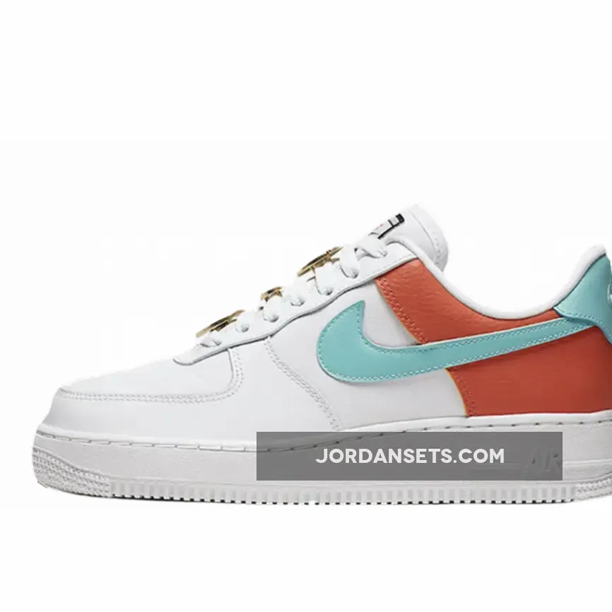 Nike Air Force 1 White Aqua Clay AA0287-106 #nike shoe pins