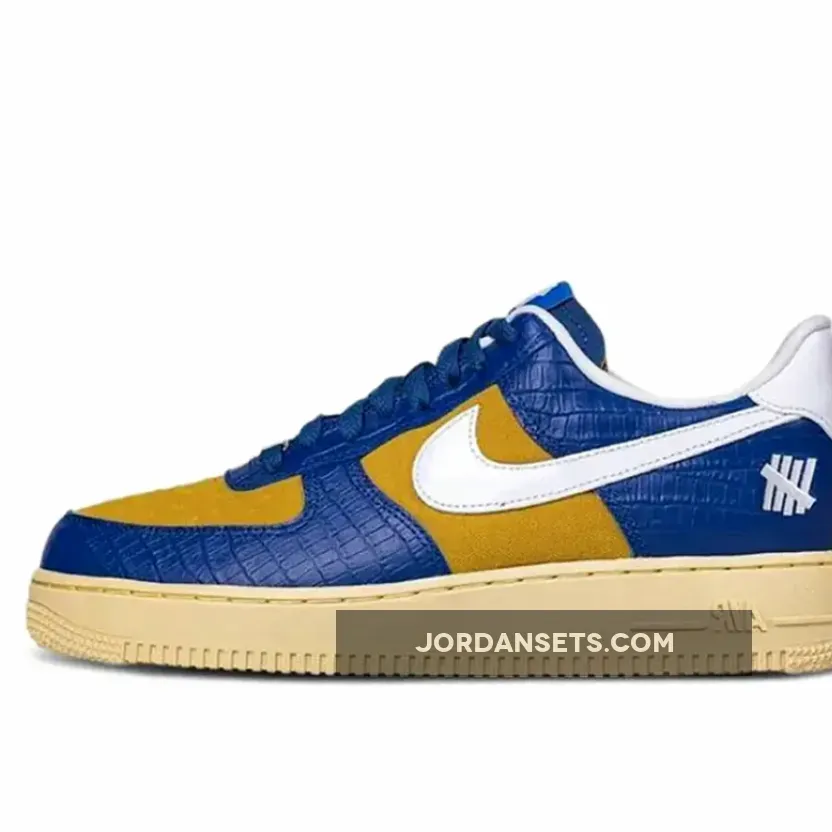 Undefeated x Nike Air Force 1 '5 On It' Blue/Yellow / dunks vs air force