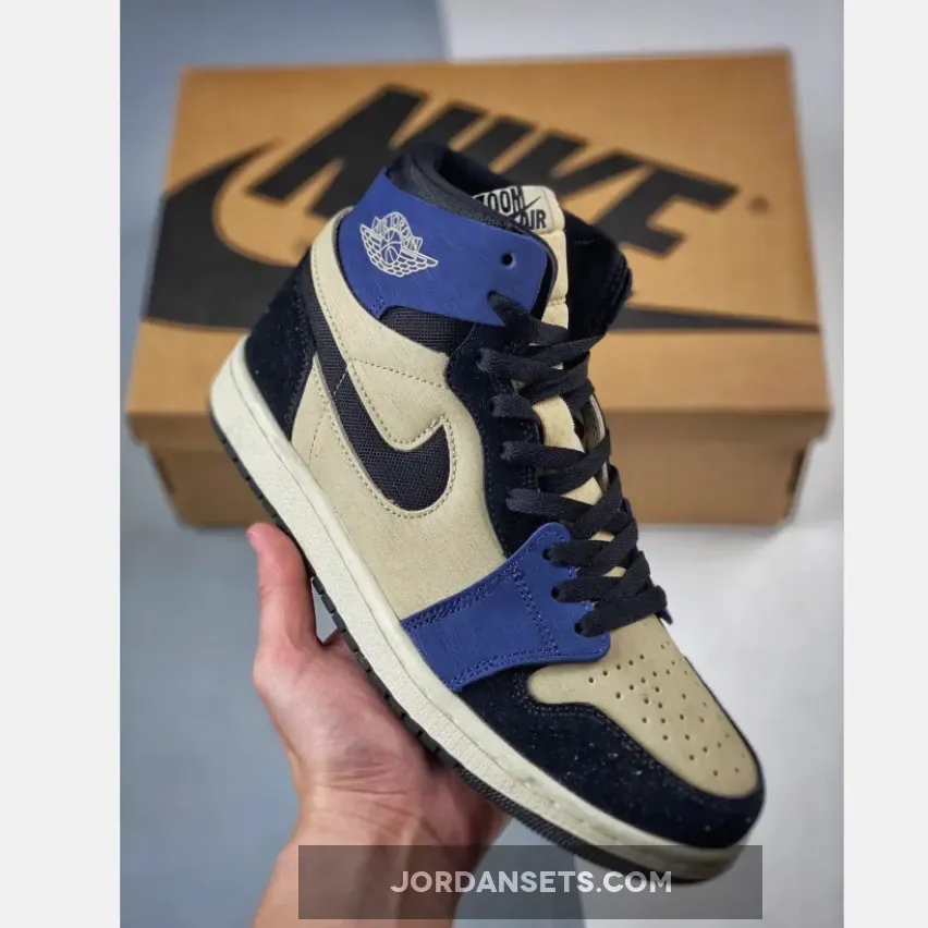To Buy Air Jordan 1 Zoom CMFT 2 Muslin/Black-Blackened Blue