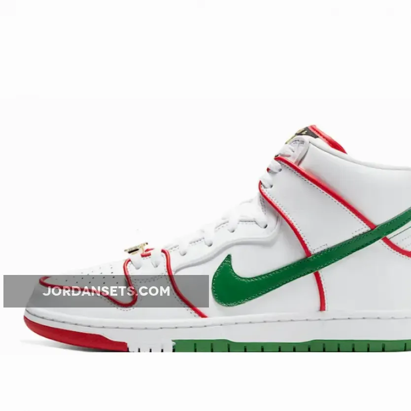 Paul Rodriguez x Nike SB Dunk High White Red Green paul rodriguez dunks