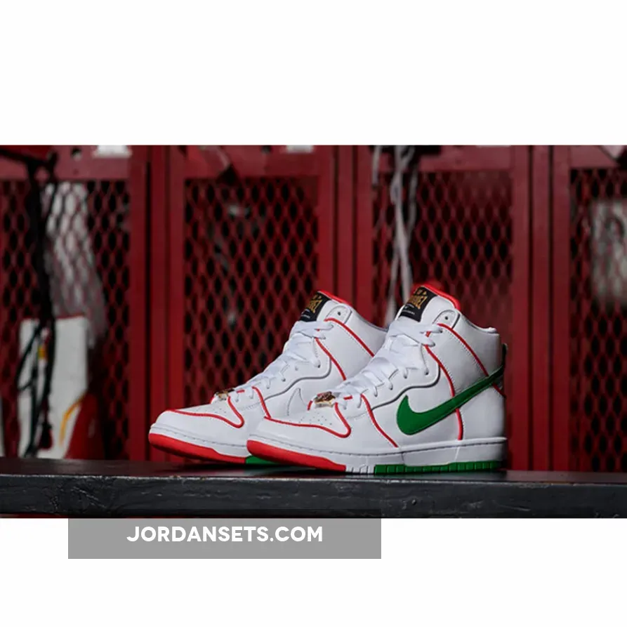 Paul Rodriguez x Nike SB Dunk High White Red Green paul rodriguez dunks