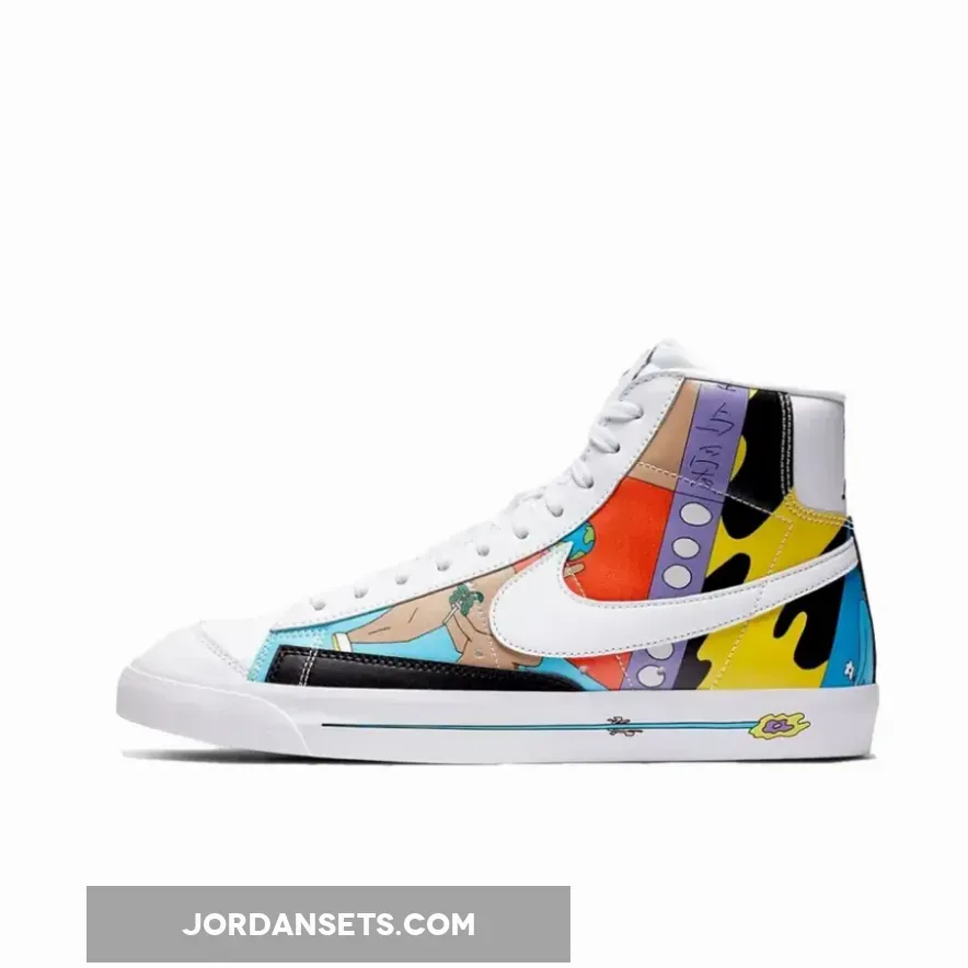 Ruohan Wang x Nike Blazer Mid 77 Flyleather Multi CZ3775-900 / ruohan wang blazer
