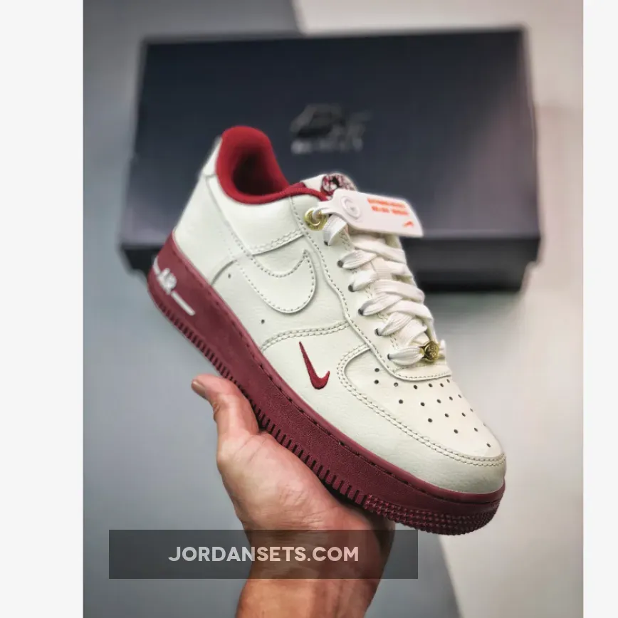 Nike Air Force 1 Low 40th Anniversary Cream Team Red