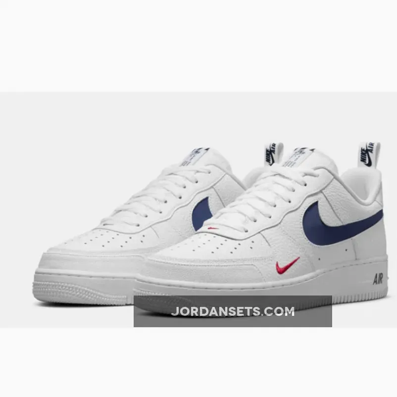 Nike Air Force 1 White Navy nike blazer patriotic