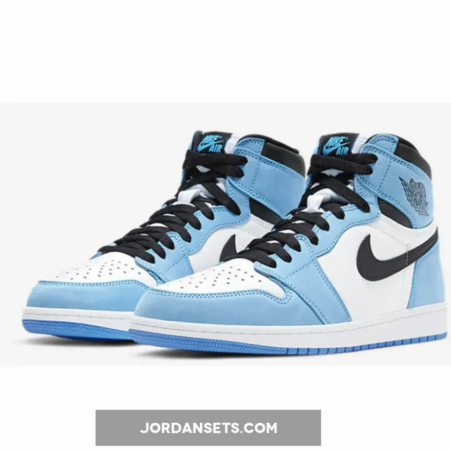 Air Jordan 1 High OG White/University Blue-Black 555088-134 air jordan 1 blue university
