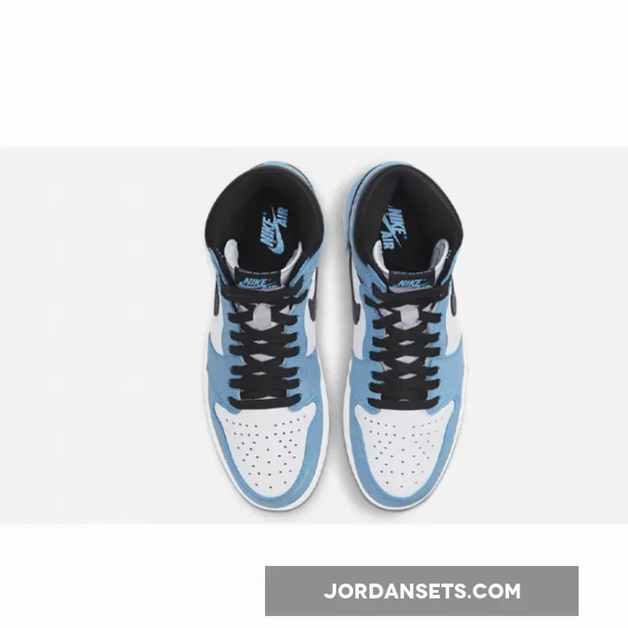 Air Jordan 1 High OG White/University Blue-Black 555088-134 air jordan 1 blue university