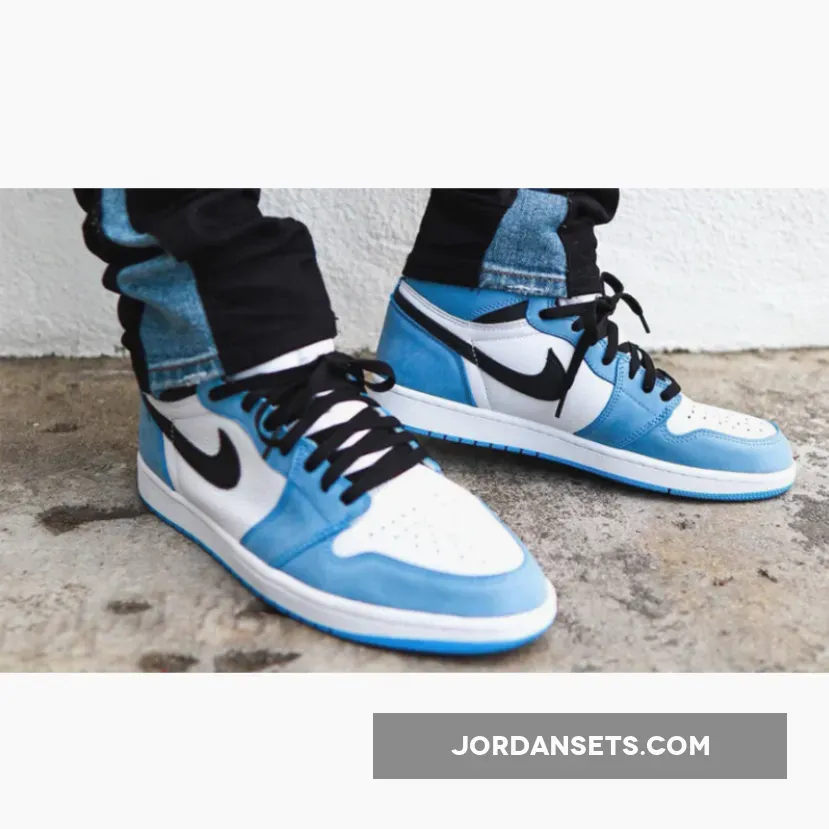 Air Jordan 1 High OG White/University Blue-Black 555088-134 air jordan 1 blue university