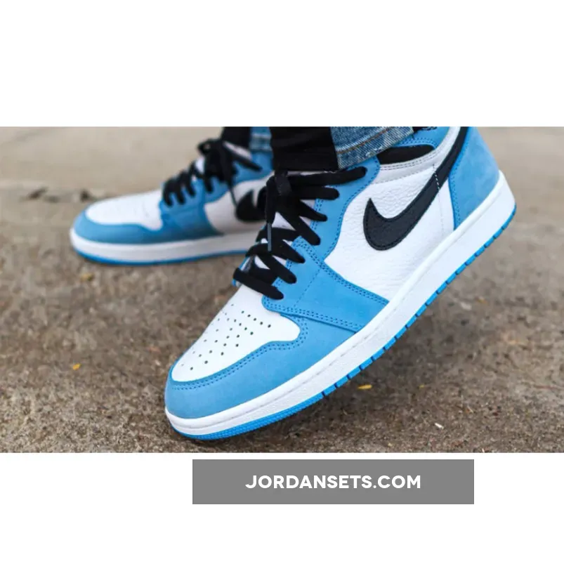 Air Jordan 1 High OG White/University Blue-Black 555088-134 air jordan 1 blue university