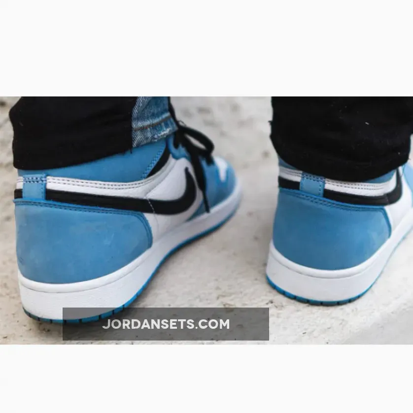 Air Jordan 1 High OG White/University Blue-Black 555088-134 air jordan 1 blue university