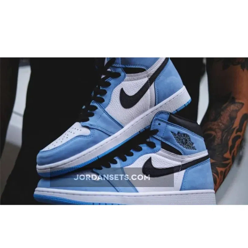 Air Jordan 1 High OG White/University Blue-Black 555088-134 air jordan 1 blue university