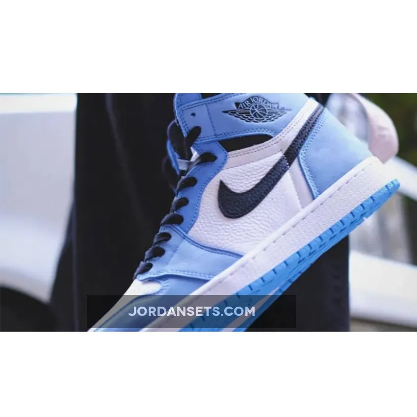 Air Jordan 1 High OG White/University Blue-Black 555088-134 air jordan 1 blue university