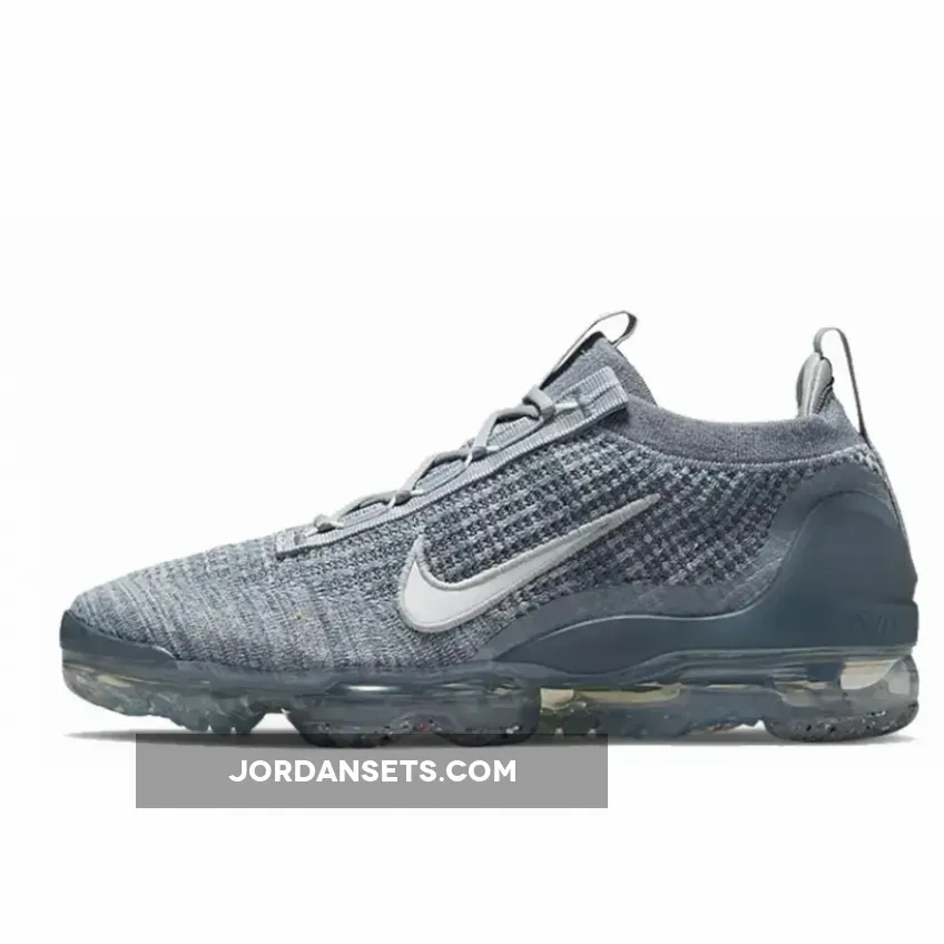 Nike Vapormax Flyknit Armory Blue/White-Light Smoke Grey-Metallic Silver nike vapormax flyknit blue