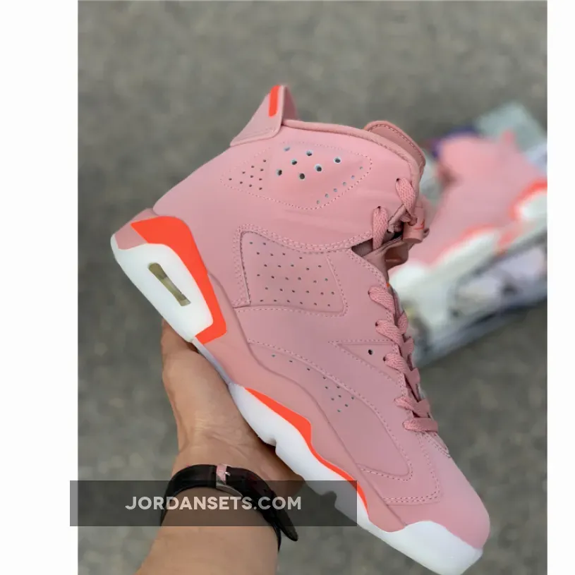 Jordan 6 Pink Aleali May x Air Jordan 6 Millennial Pink In Men and Women's Size CI0550-600