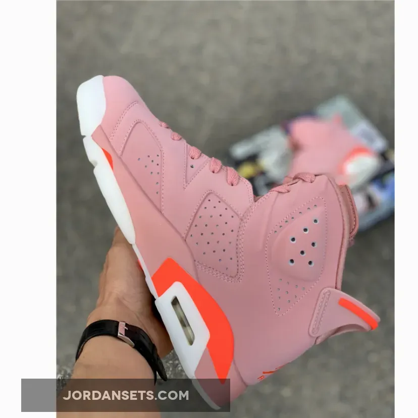 Jordan 6 Pink Aleali May x Air Jordan 6 Millennial Pink In Men and Women's Size CI0550-600