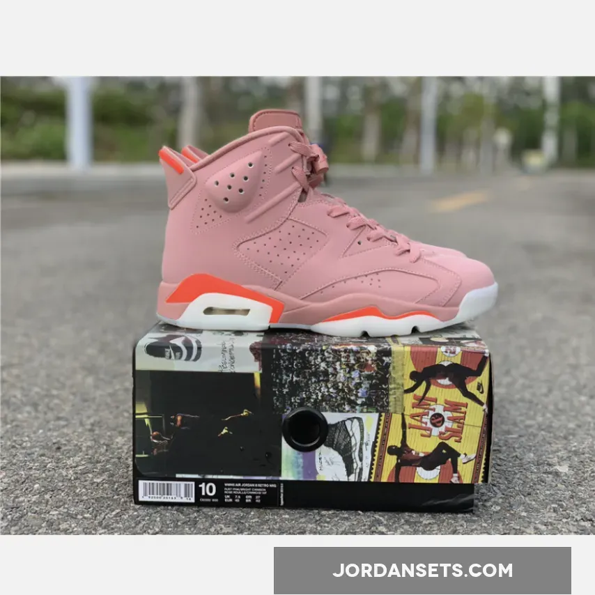 Jordan 6 Pink Aleali May x Air Jordan 6 Millennial Pink In Men and Women's Size CI0550-600