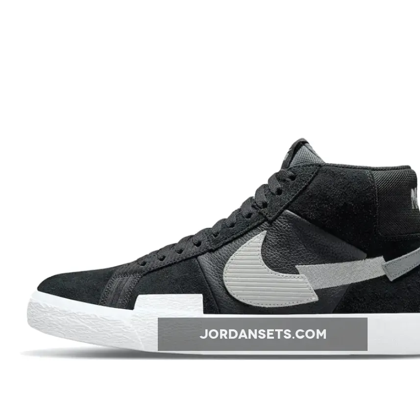 Nike SB Blazer Mid Mosaic Pack Black DA8854-001 nike blazer mid mosaic black grey