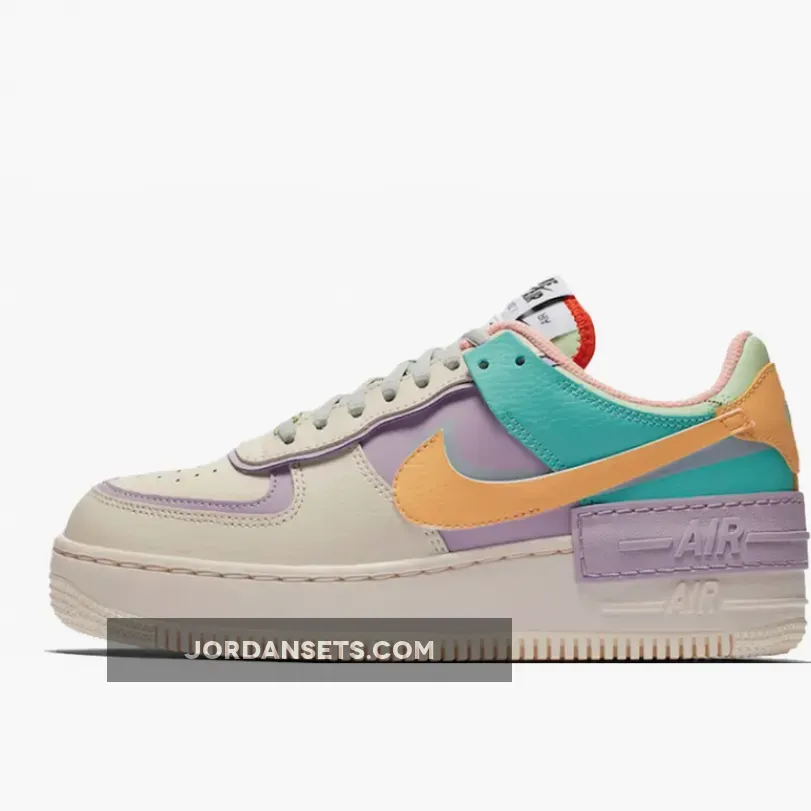 Nike Air Force 1 Shadow Pale Ivory/Celestial Gold-Tropical Twist / nike af1 shadow