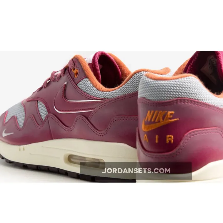 Patta x Nike Air Max 1 Night Maroon/Metallic Silver-Rush Maroon air max patta night maroon