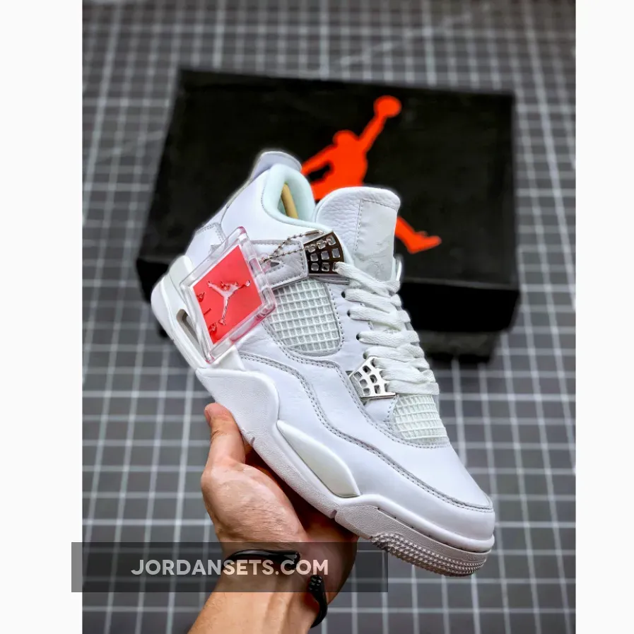 Jordan 4 Pure Money Box Air Jordan 4 'Pure Money' White/Metallic Silver 308497-100