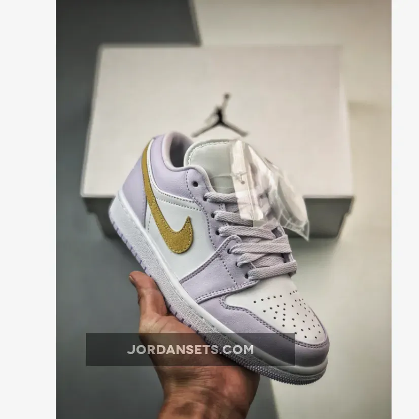 Air Jordan 1 Low Barely Grape/White/Lemon Wash DC0774-501 #jordan 1 mid barely grape