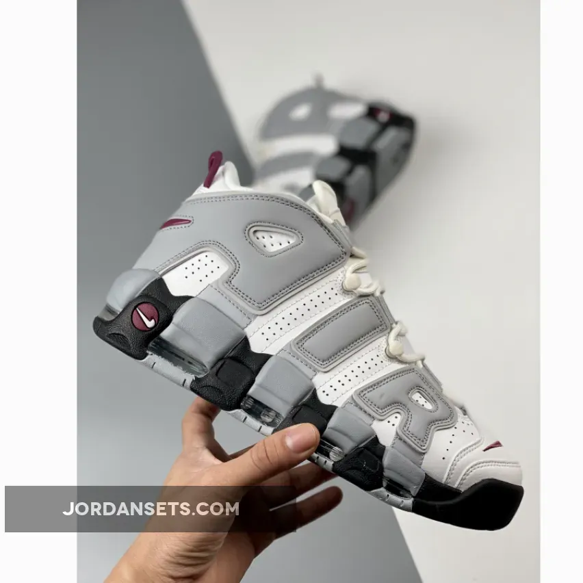 Nike Air More Uptempo White Grey Bordeaux DV1137-100 womens uptempo nike