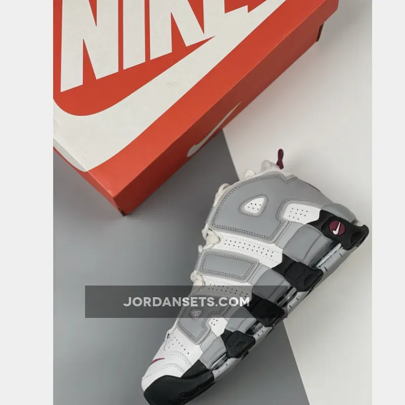 Nike Air More Uptempo White Grey Bordeaux DV1137-100 womens uptempo nike