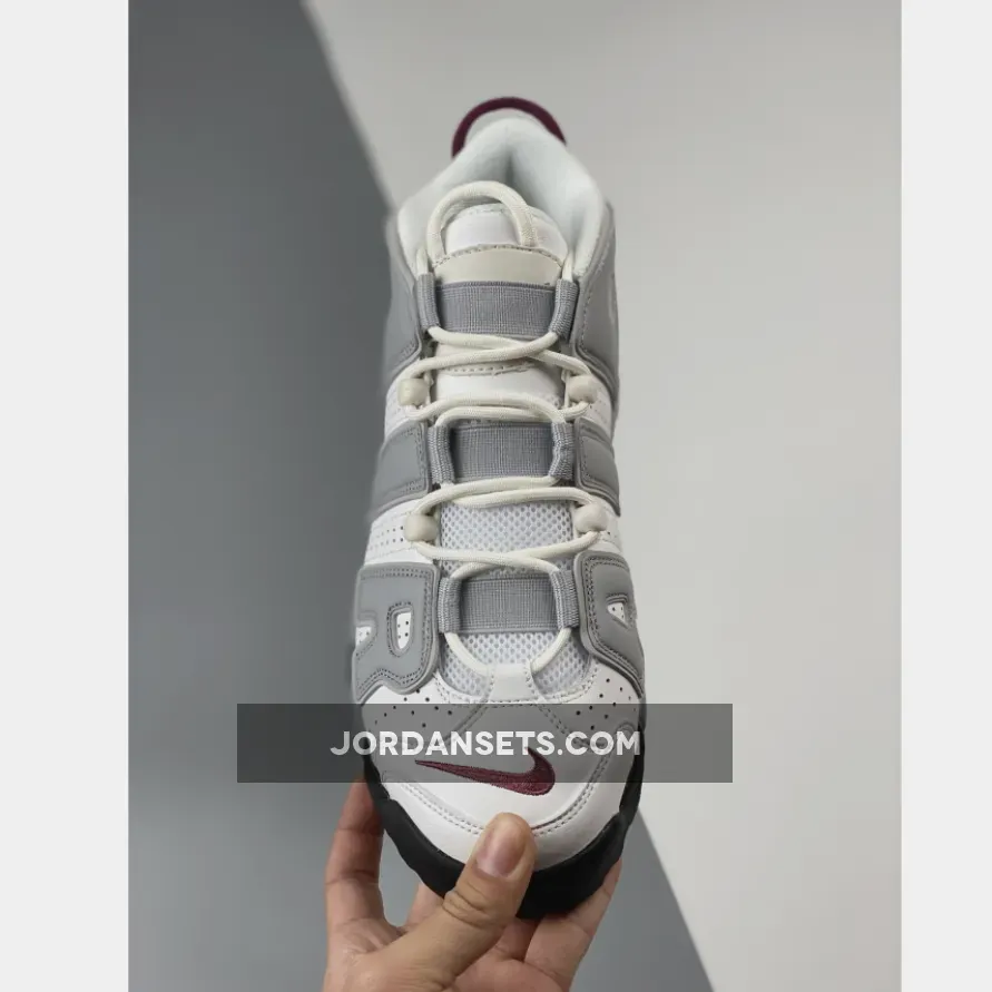 Nike Air More Uptempo White Grey Bordeaux DV1137-100 womens uptempo nike