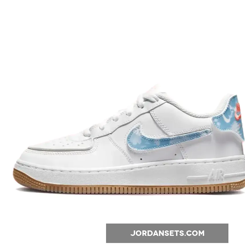 Nike Air Force 1/1 White Gum Blue DM1020-100 #bleached air force ones