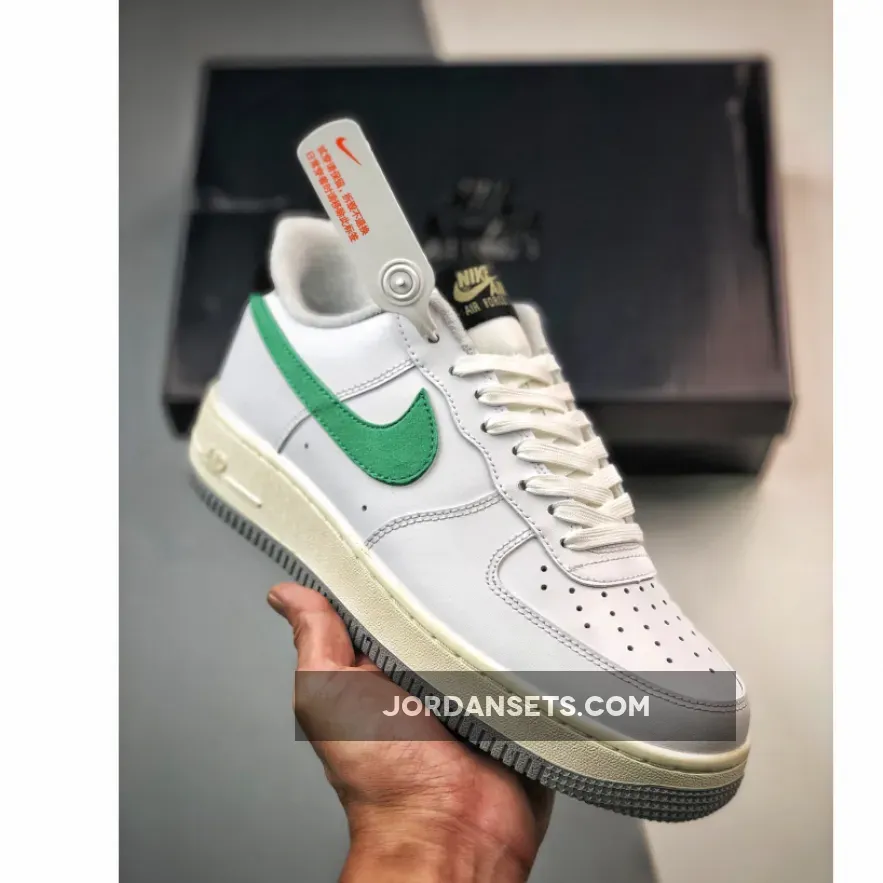 Nike Air Force 1 Low White/Malachite-Black-Citron Tint #air force malachite