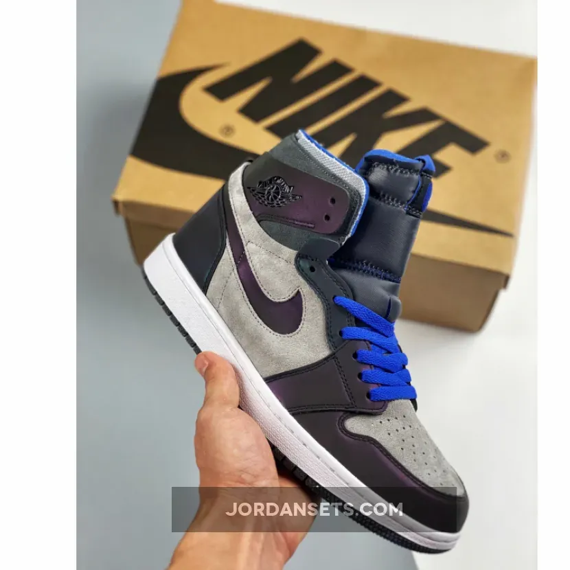 Lol Jordan 1 / Air Jordan 1 High Zoom 'E-sports' AJ1 IRON GREY/WHITE-LIGHT SMOKE GREY DD1453-001