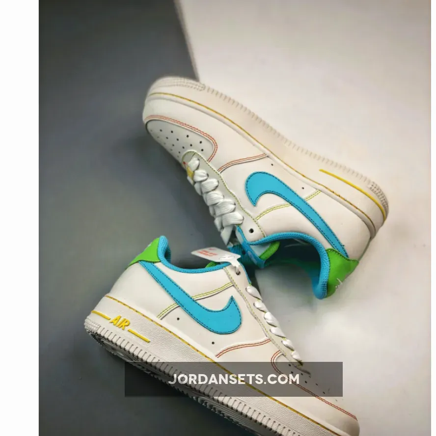 Nike Air Force 1 Low Rainbow Stitch White FJ4614-100 Nike Air Force 1 Low Rainbow Stitch White FJ4614-100