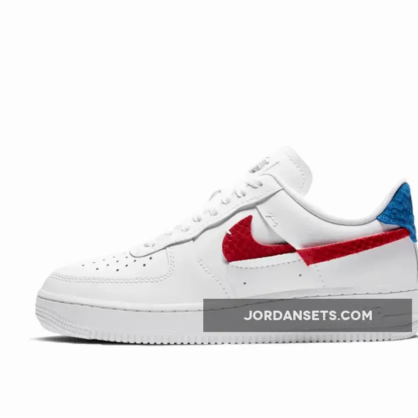 Nike Air Force 1 LXX White/Game Royal/University Red DC1164-100 - red snakeskin