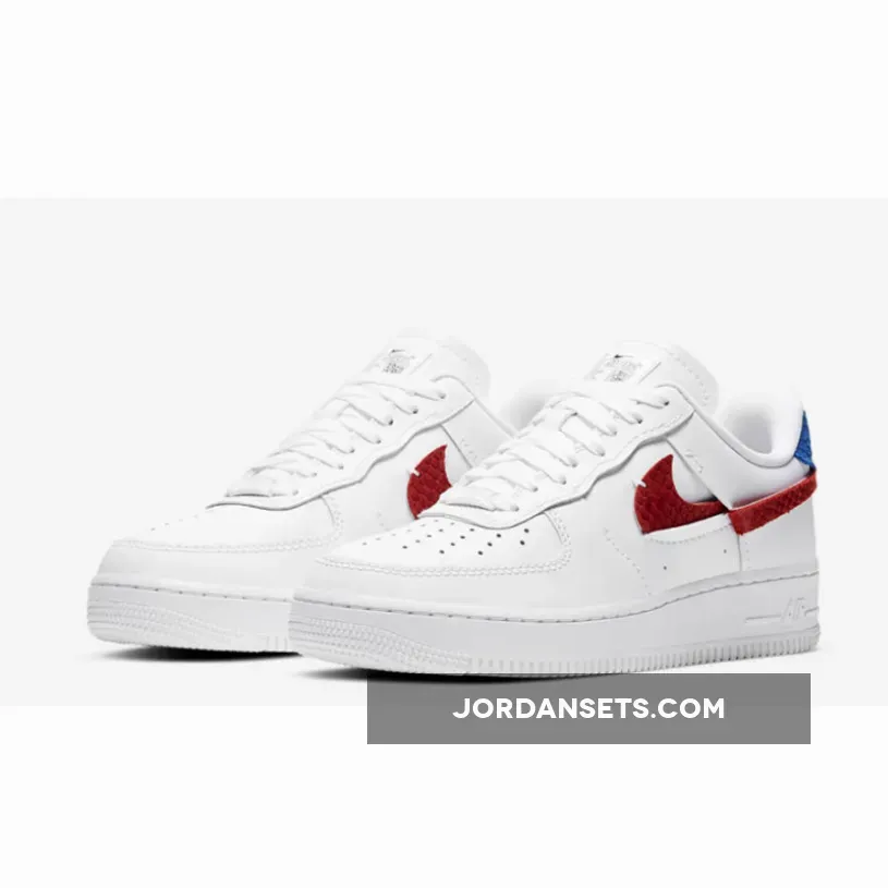 Nike Air Force 1 LXX White/Game Royal/University Red DC1164-100 - red snakeskin