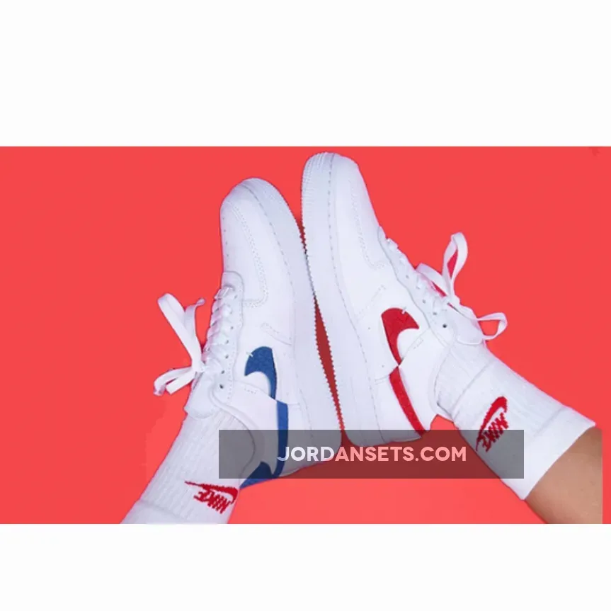 Nike Air Force 1 LXX White/Game Royal/University Red DC1164-100 - red snakeskin