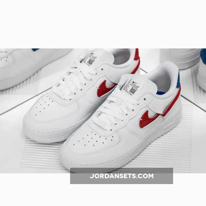 Nike Air Force 1 LXX White/Game Royal/University Red DC1164-100 - red snakeskin