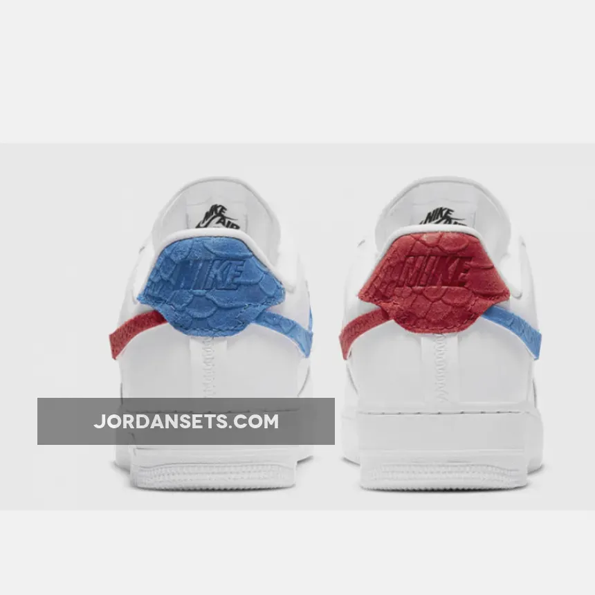 Nike Air Force 1 LXX White/Game Royal/University Red DC1164-100 - red snakeskin